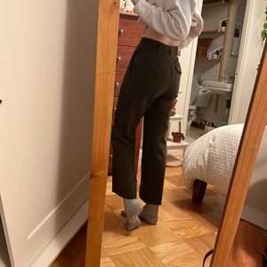 vintage wool high waisted cropped trousers